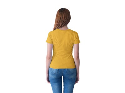 Musical instrument (Red ) Printed In Heart -Yellow - Women's - printed T-shirt - comfortable round neck Cotton