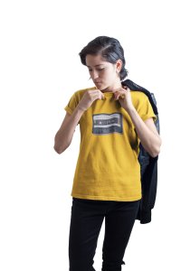Cassette - musted Yellow - Women's printed T-shirt - comfortable round neck Cotton