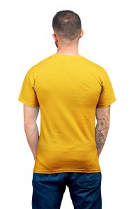 Caset -Yellow - Men's - printed T-shirt - comfortable round neck Cotton-Yellow - Men's - printed T-shirt - comfortable round neck Cotton