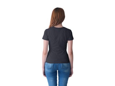 Muiscal instrument (Red ) Printed In Heart -Black - Women's - printed T-shirt - comfortable round neck Cotton