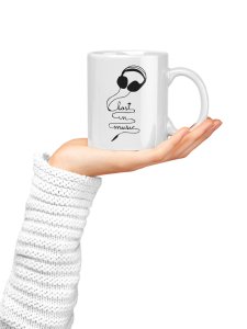 Lost In Music- music themed printed ceramic white coffee and tea mugs/ cups for music lovers