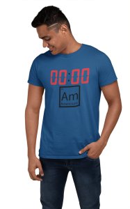 Zero:Zero am (Blue T) -Clothes for Mathematics Lover - Foremost Gifting Material for Your Friends, Teachers, and Close Ones