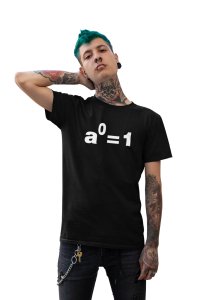 aDegree=1 (Black T) - Clothes for Mathematics Lover - Foremost Gifting Material for Your Friends, Teachers, and Close Ones