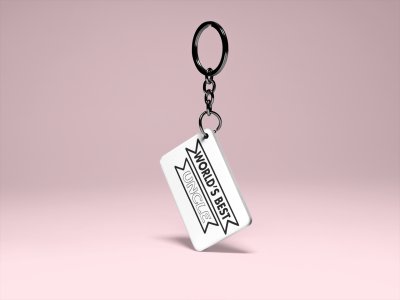 World's best uncle Black text- Printed Keychain