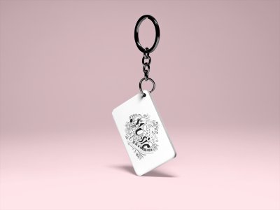 Music-White -Designable Musicllnstrument Keychain ( Combo Set Of 2)