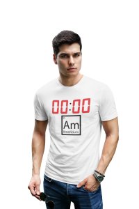 Zero:Zero am (White T) -Clothes for Mathematics Lover - Foremost Gifting Material for Your Friends, Teachers, and Close Ones