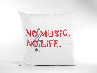 No Music No Life - Special Printed Pillow Covers For Music Lovers(Combo Set of 2)