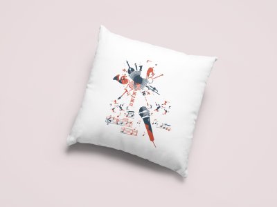 Music mania - Special Printed Pillow Covers For Music Lovers(Combo Set of 2)