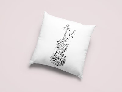 Violin - Special Printed Pillow Covers For Music Lovers(Combo Set of 2)