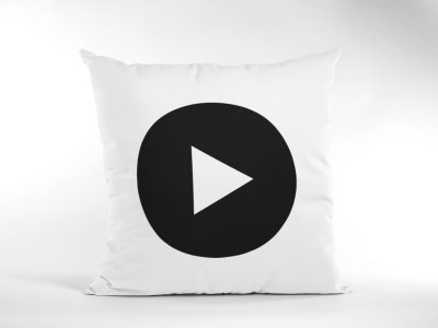 Play Button - Special Printed Pillow Covers For Music Lovers(Combo Set of 2)