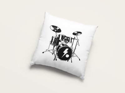 Drum Set - Special Printed Pillow Covers For Music Lovers(Combo Set of 2)