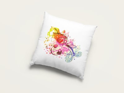 Color full Walkman- Special Printed Pillow Covers For Music Lovers(Combo Set of 2)