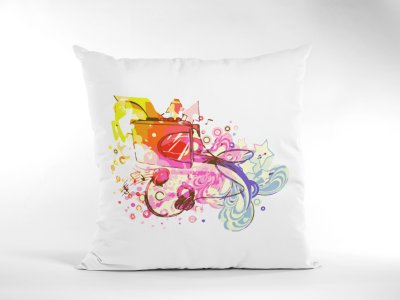 Color full Walkman- Special Printed Pillow Covers For Music Lovers(Combo Set of 2)