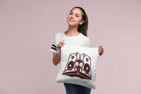 Speaker with ghost - Special Printed Pillow Covers For Music Lovers(Combo Set of 2)
