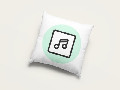 Music Notes ( BG Aqua Color )- Special Printed Pillow Covers For Music Lovers(Combo Set of 2)