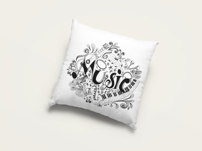 Music- Special Printed Pillow Covers For Music Lovers(Combo Set of 2)