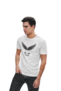 Eagle, Libra Down (White T) - Printed Zodiac Sign Tshirts - Made especially for astrology lovers people