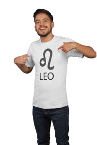 Leo (White T) - Printed Zodiac Sign Tshirts - Made especially for astrology lovers people