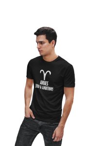 Aries Bold and Ambitious - Printed Zodiac Sign Tshirts - Made especially for astrology lovers people