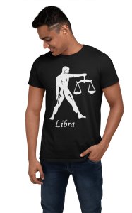 Libra symbol (BG white) - Printed Zodiac Sign Tshirts - Made especially for astrology lovers people