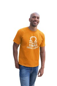 Libra, charming and harmony (Yellow T) - Printed Zodiac Sign Tshirts - Made especially for astrology lovers people