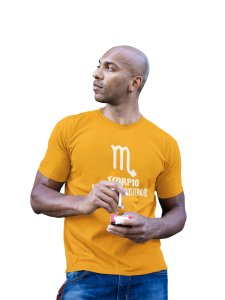 Scorpio, passionate and mysterious (Yellow T) - Printed Zodiac Sign Tshirts - Made especially for astrology lovers people