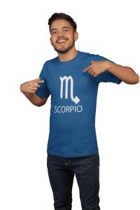 Scorpio(Blue T) - Printed Zodiac Sign Tshirts - Made especially for astrology lovers people