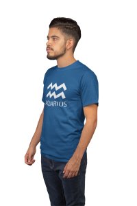Aquarius(Blue T) - Printed Zodiac Sign Tshirts - Made especially for astrology lovers people