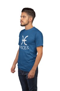 Picses(Blue T) - Printed Zodiac Sign Tshirts - Made especially for astrology lovers people