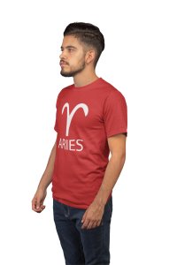 Aries (Red T) - Printed Zodiac Sign Tshirts - Made especially for astrology lovers people