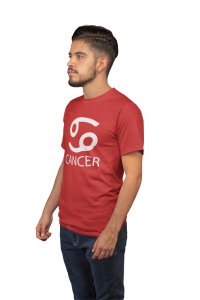 Cancer (Red T) - Printed Zodiac Sign Tshirts - Made especially for astrology lovers people
