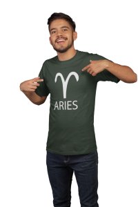 Aries (Green T) - Printed Zodiac Sign Tshirts - Made especially for astrology lovers people