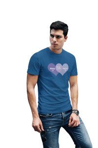 Aries, Capricon, Strong couple(Blue T) - Printed Zodiac Sign Tshirts - Made especially for astrology lovers people