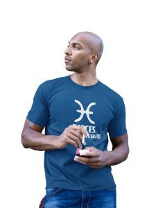 Picses, warm hearted and sensitive(Blue T) - Printed Zodiac Sign Tshirts - Made especially for astrology lovers people