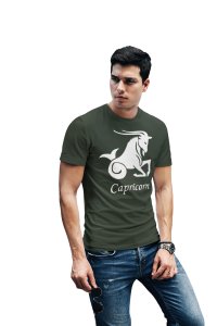 Capricorn (BG White) (Green T) - Printed Zodiac Sign Tshirts - Made especially for astrology lovers people