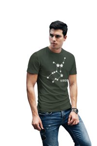Virgo stars (BG white) (Green T) - Printed Zodiac Sign Tshirts - Made especially for astrology lovers people