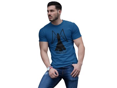 Virgo, Symbol(Blue T) - Printed Zodiac Sign Tshirts - Made especially for astrology lovers people