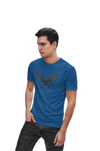 Libra symbol (Text above)(Blue T) - Printed Zodiac Sign Tshirts - Made especially for astrology lovers people
