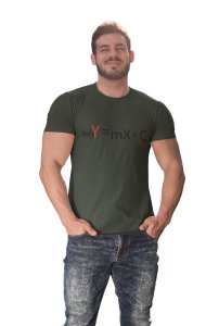 whY=mX+C (Green T)- Clothes for Mathematics Lover - Suitable for Math Lover Person - Foremost Gifting Material for Your Friends, Teachers, and Close Ones