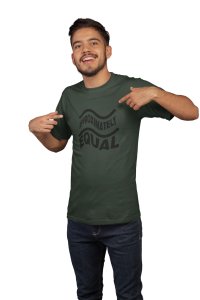 Approximately Equal (BG Black)(Green T) -Clothes for Mathematics Lover - Foremost Gifting Material for Your Friends, Teachers, and Close Ones
