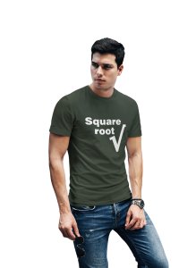 Square Root (Green T)- Clothes for Mathematics Lover - Suitable for Math Lover Person - Foremost Gifting Material for Your Friends, Teachers, and Close Ones