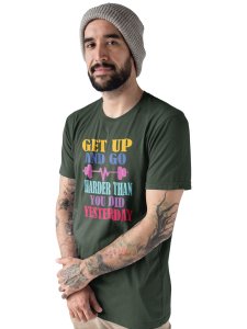Get Up and Go Round Neck Gym Tshirt - Foremost Gifting Material for Your Friends and Close Ones