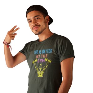 Life is Better At The Gym, Round Neck Gym Tshirt - Foremost Gifting Material for Your Friends and Close Ones