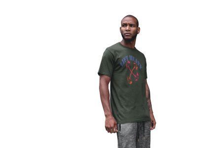 Lift Heavy, Crossed Dumbles, Round Neck Gym Tshirt - Foremost Gifting Material for Your Friends and Close Ones