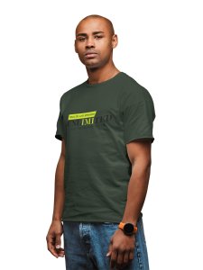 Health and Fitness, Unlimited, No Pain, No Gain, (BG Green and Black), Round Neck Gym Tshirt - Foremost Gifting Material for Your Friends and Close Ones