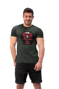 Stop Saying Tomorrow Round Neck Gym Tshirt - Foremost Gifting Material for Your Friends and Close Ones