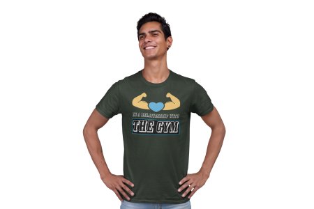 The Gym, The Blue Printed Heart, Round Neck Gym Tshirt - Foremost Gifting Material for Your Friends and Close Ones