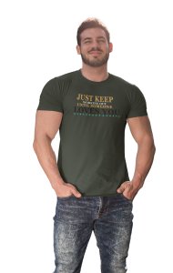 Just Keep Working Out Until Someone Loves You, (BG Yellow, Black And White), Round Neck Gym Tshirt - Foremost Gifting Material for Your Friends and Close Ones