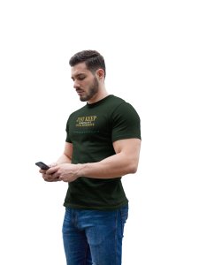 Just Keep Working Out Until Someone Loves You, (BG Yellow, Black And White), Round Neck Gym Tshirt - Foremost Gifting Material for Your Friends and Close Ones