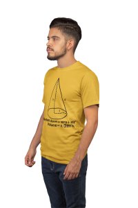 Cone (Yellow T) -Tshirts for Maths Lovers - Foremost Gifting Material for Your Close Ones